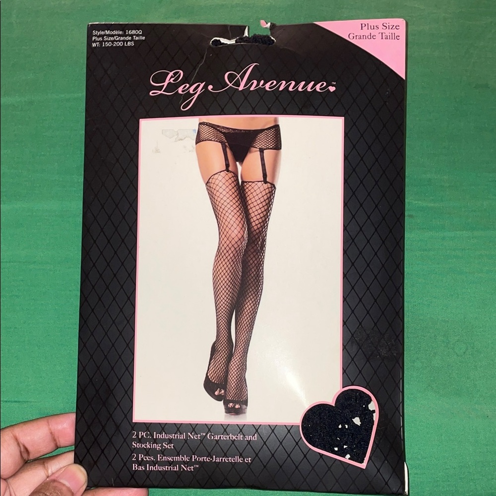 Fishnet Stockings with Garter Belt